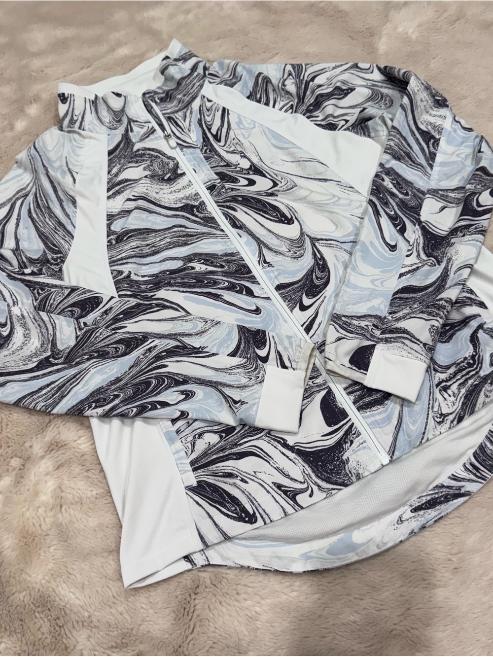 Athleta Marble Blue Run With It Jacket